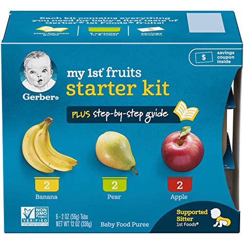 Gerber Snacks for Baby Teethers and Gerber My 1st Fruits Starter Kit (Set of 6)