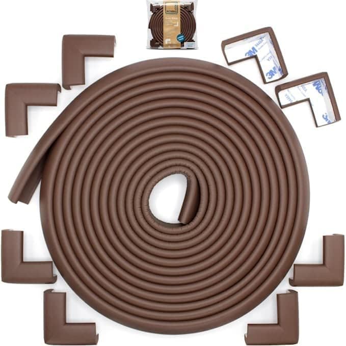 Slim-Fit 27ft Edge 8 Corners - Bundle & Save - RovingCove Slimfit Edge Corner Guards, Coffee Brown