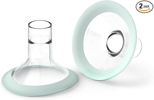 Zomee Flex Breast Nipple Shield Latch Assistance Inverted or Flat- Comfortable & Soft for Easy Pumping Use for Z1 Z2 Breast Pump (Multiple 2 Pack Sizes) (17mm)