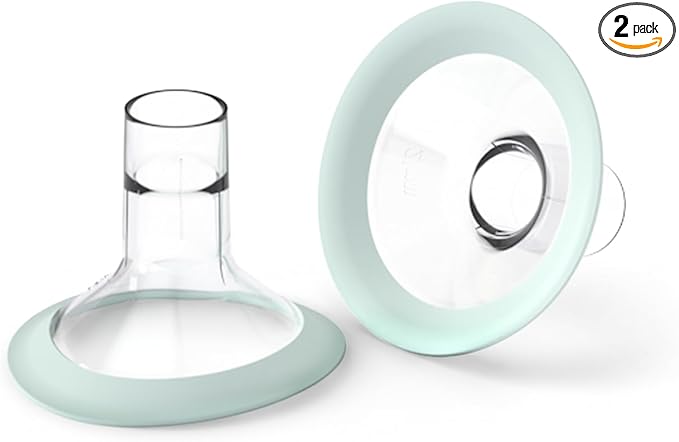 Zomee Flex Breast Nipple Shield Latch Assistance Inverted or Flat- Comfortable & Soft for Easy Pumping Use for Z1 Z2 Breast Pump (Multiple 2 Pack Sizes) (21mm)