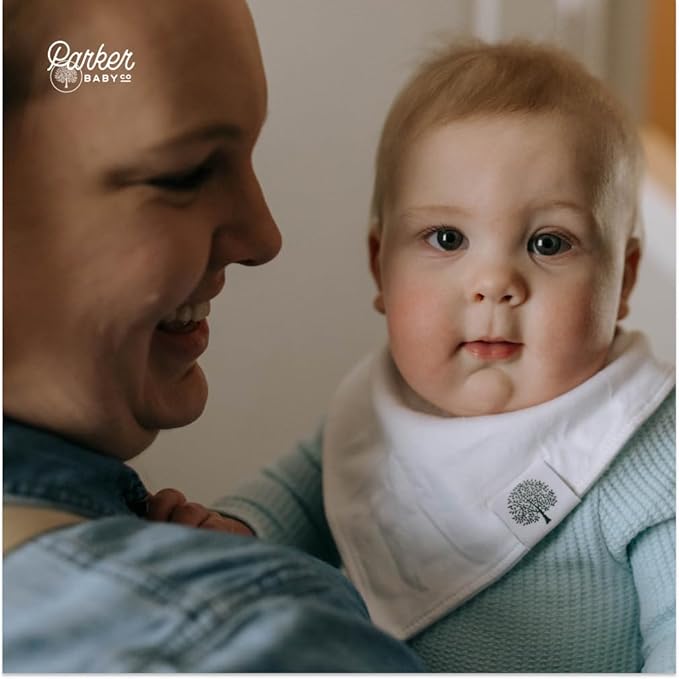 Parker Baby Bandana Drool Bibs for Boys, Girls & Unisex - Soft & Stylish Teething Bibs for Babies