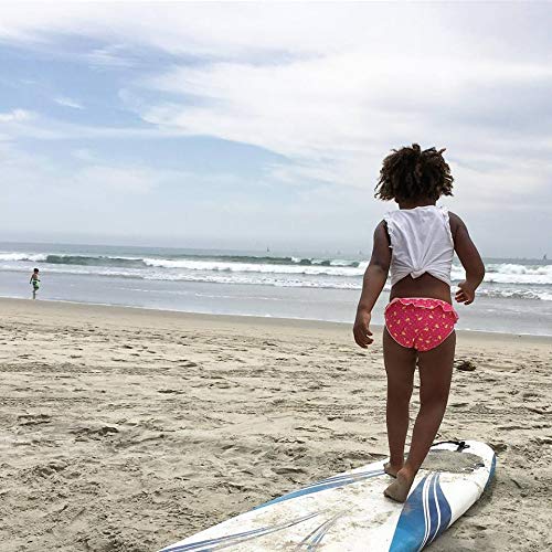 Imse Vimse Reusable Swim Diaper for Baby and Toddler Girls with Ruffle and Snaps (Pink Flamingo, L 20-26 lbs)