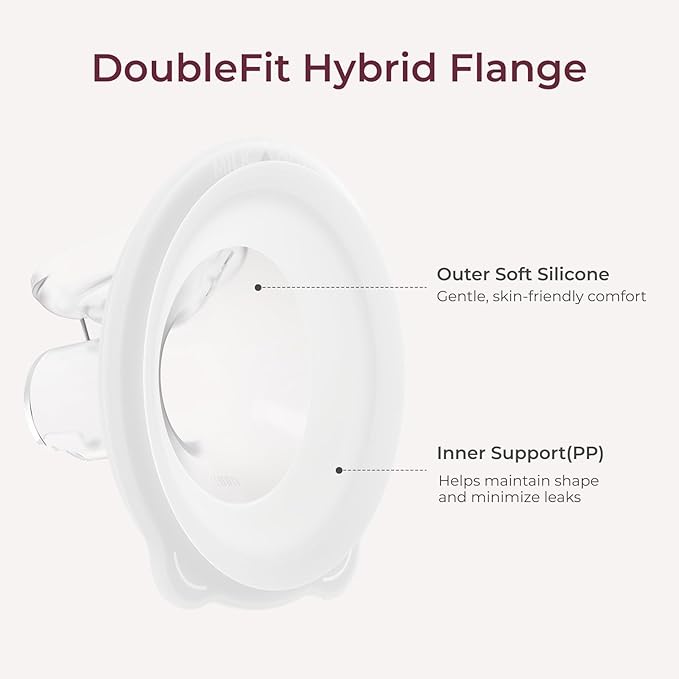 Momcozy Original S12Pro Quick Replacement Accessories, Only Compatible with Momcozy S12Pro Quick Breast Pump NOT for S9Pro/S12Pro (DoubleFit Hybrid Flange 27mm,1 Pack)