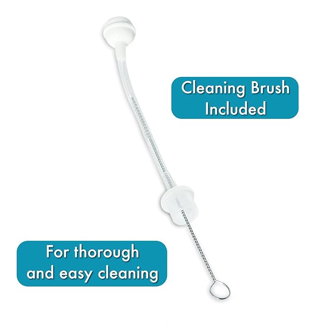 Straw Cup Conversion Kit for Philips Avent Anti-Colic Baby Bottles 2-Count, Food Grade Silicone Straw Nipples, Weighted Straw, Bottle Handles and Straw Cleaning Brush, BPA-Free, 6+ Months (Straw Kit)