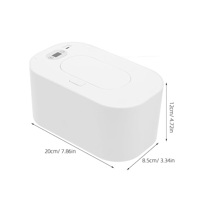 Toyvian Portable USB Baby Wipe Warmer with Adjustable 104-140 F Temperature Display Compact Heating Box for Comfortable Diaper Changes at Home and Outdoors
