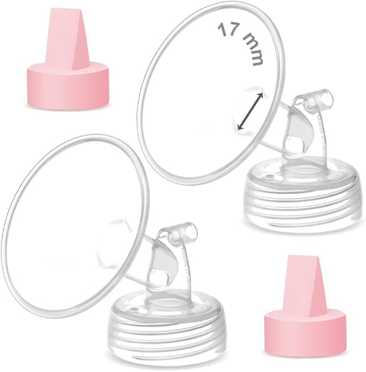 Maymom Pump Part Compatible with Spectra/Ameda Luna Pumps, Syngery Gold; Incl Wide Mouth Flange 17 mm Valve; Not Original Spectra Flange; Replaces Spectra S1 S2, Plus Shield, Pump Parts, Accessories