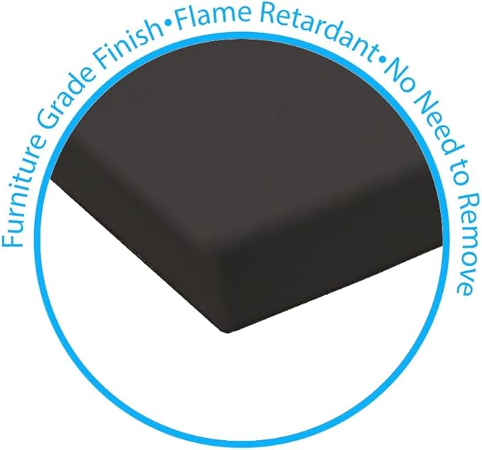 Kidkusion Soft Seat Edge Cushion | Made in USA | 32" | Black | Fireplace Safety Cushion | Hearth Pad