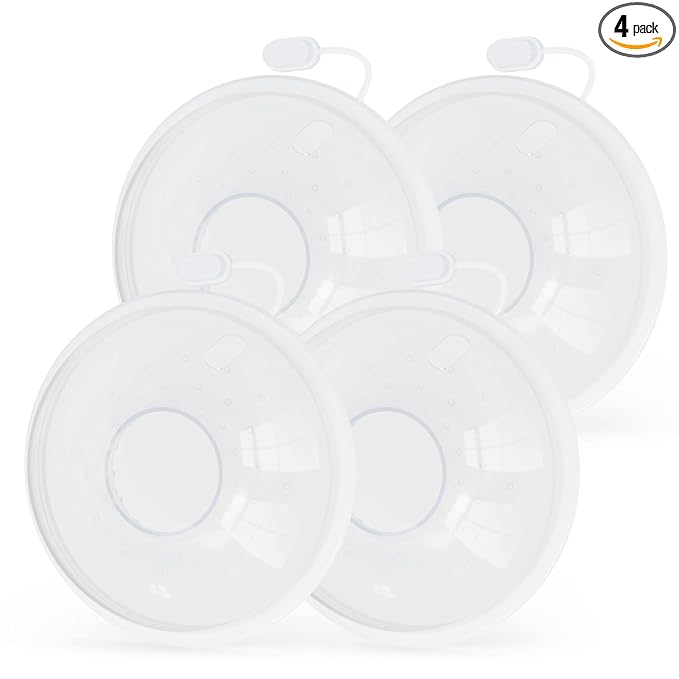 Milk Collectors for Breastfeeding Breast Milk Collector Milk Catcher for Breastfeeding BPA-Free Post Partum Essentials Breast Feeding Essentials (1oz/30ml, 4 Counts)
