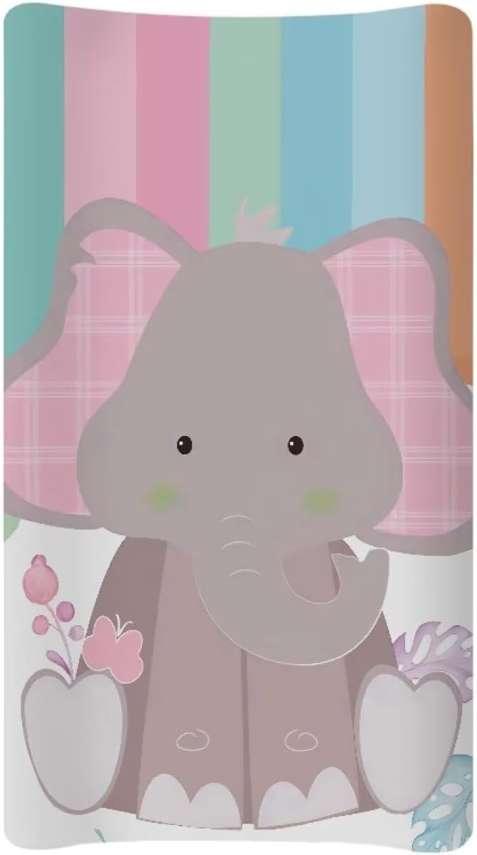 Elephant Baby Changing Pad Cover Comfy Cozy Diaper Changing Mat Cover Stretchy Breathable Changing Table Cover Stain Resistant Table Sheets