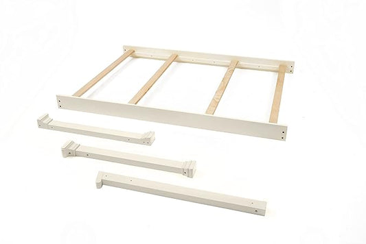Full-Size Conversion Kit Bed Rails for Sorelle Crib & Changer Combos - Solid Wood Rail - Toddler & Adult Rail for Full-Size Beds - Nursery & Baby Furniture (French White - Verona Crib & Changer)