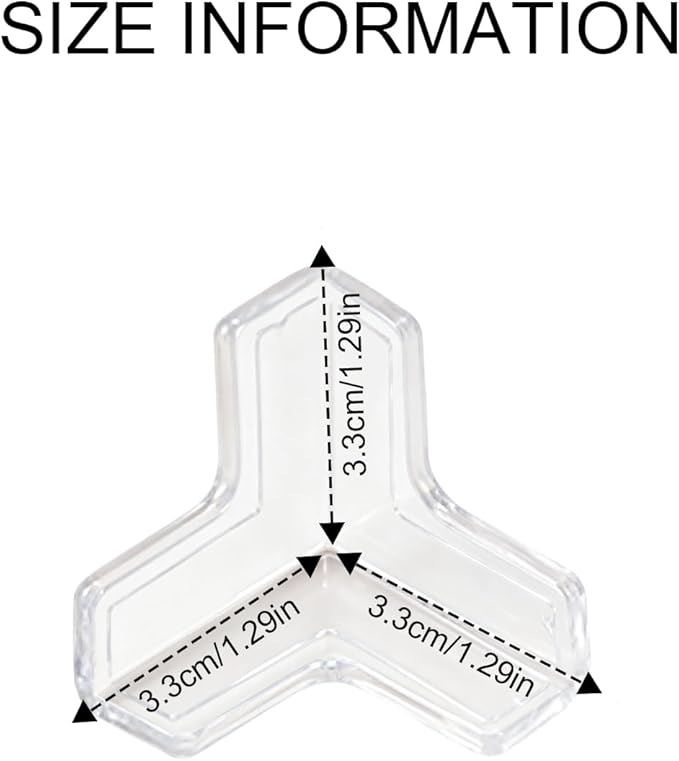 Corner Protector Baby, Table Corner Protectors, Baby Proof Corners and Edges, Fan-Shaped Clear Corner Guards 4 Pack, Type T