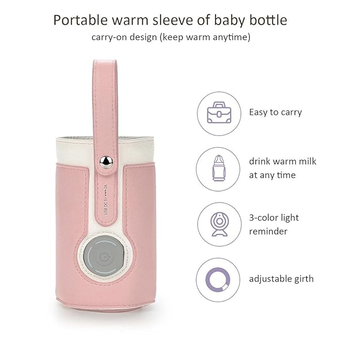 Bottle Warmer Bag, Fast Heating Portable Baby Bottle Warmer with Safe Temperature Control for Traveling Moms, Home Use, and Outdoor Activities