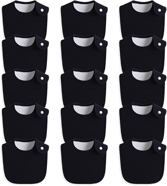 8 Pack Baby Bibs Unisex Adjustable with Snaps Ultra Soft Absorbent Drooling Teething for Boys and Girls