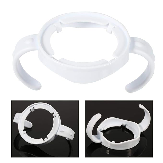 Feeding Bottle Handle, White Transitional Nursing Bottle Grip, Easy Grip Independent Standard Plastic Handle Feeding Baby Bottle Holder, for Baby Bottles, for Series