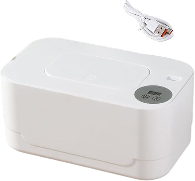 Baby Wipe Warmer,Portable Temperature Adjustable USB Powered Large Capacity Wet Tissue Dispenser Heater for Newborn Wet Napkin Warmer 2