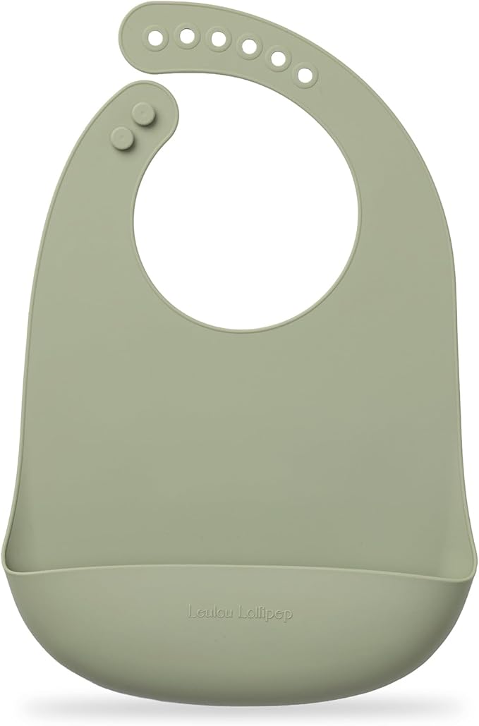 Loulou Lollipop Soft, Waterproof Silicone Feeding Bib