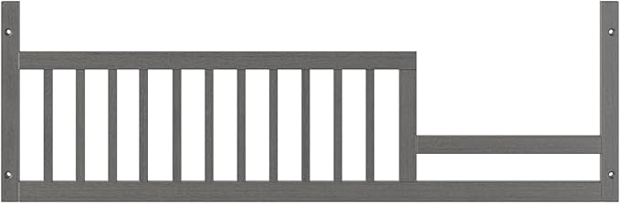Child Craft Toddler Bed Guard Rail Converts Denman 4-in-1 Convertible Crib into Toddler Bed, Made of Pinewood, Non-Toxic Finish (Midnight Gray)