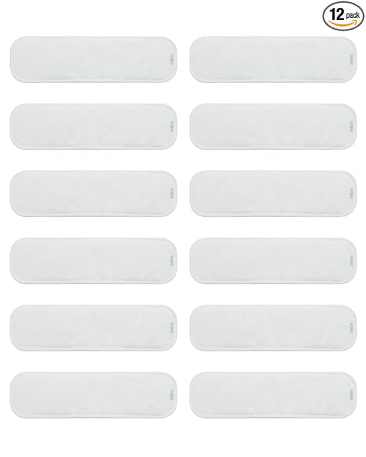 babygoal Reusable Cloth Diaper Inserts 12 Pack, Absorbent & Breathable 3-Layer Microfiber Inserts for babygoal Newborn Cloth Diapers, Small Size