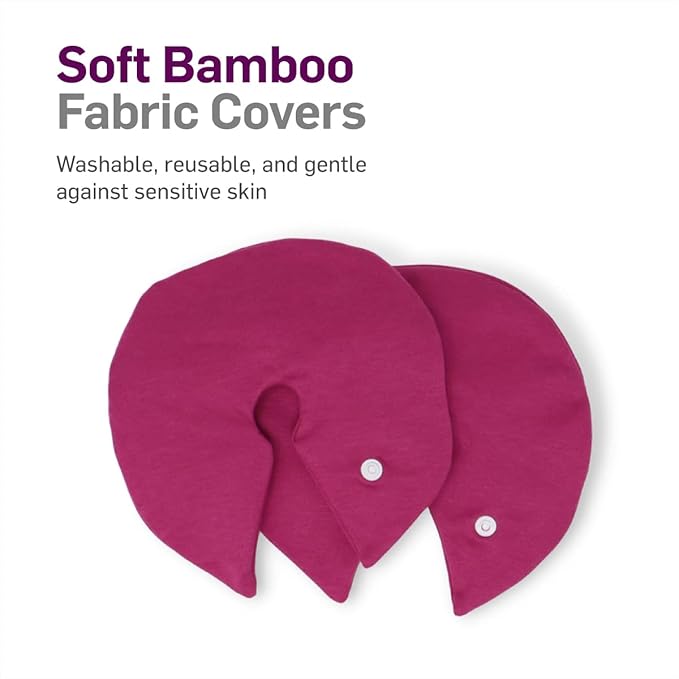 NatraCure Reusable Breast Ice Packs & Breastfeeding Gel Cooling Pads - Nipple Ice Packs for Breastfeeding, Breastfeeding Discomfort, Soreness, Nipple Pain, Mastitis, Engorgement Relief - 2 PK