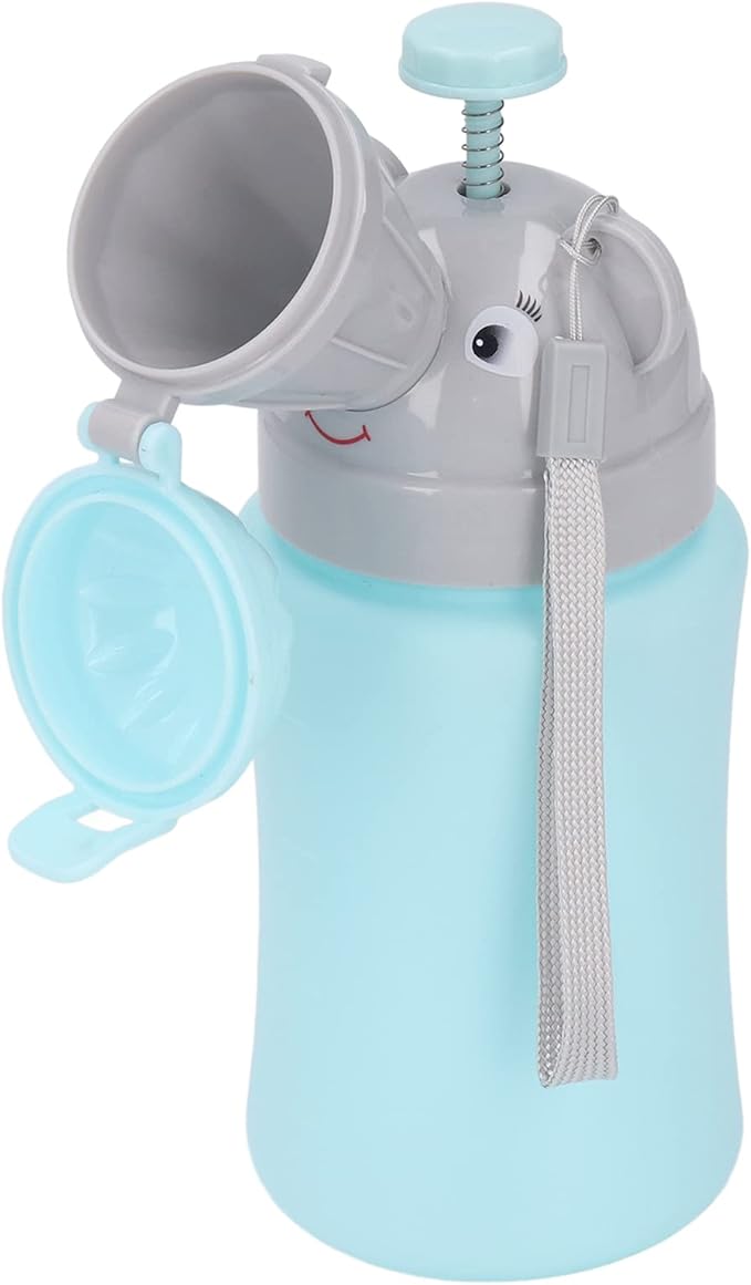 SUNGOOYUE Children Urinal Cup, Lightweight Portable Emergency Urinal Potty Toilet Pee Training Cup for Baby Toddlers (Blue for Boy)