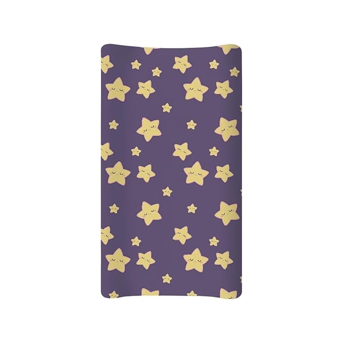 Cartoon Stars Changing Pad Cover Comfy Soft Diaper Change Table Sheets Breathable Baby Boys Girls Changing Pad Protectors, One Size