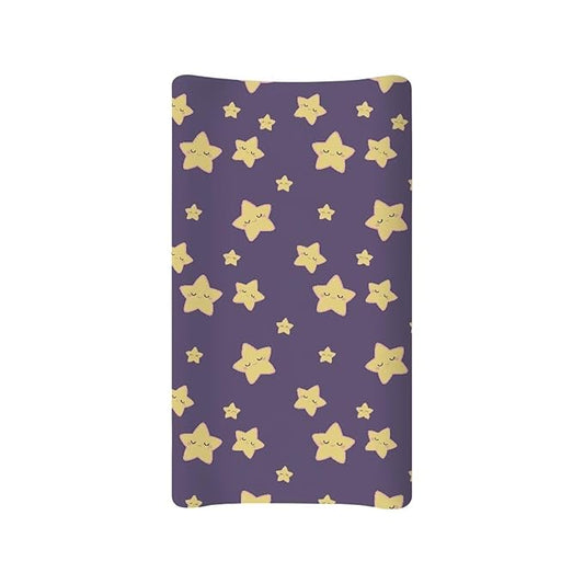 Cartoon Stars Changing Pad Cover Comfy Soft Diaper Change Table Sheets Breathable Baby Boys Girls Changing Pad Protectors, One Size