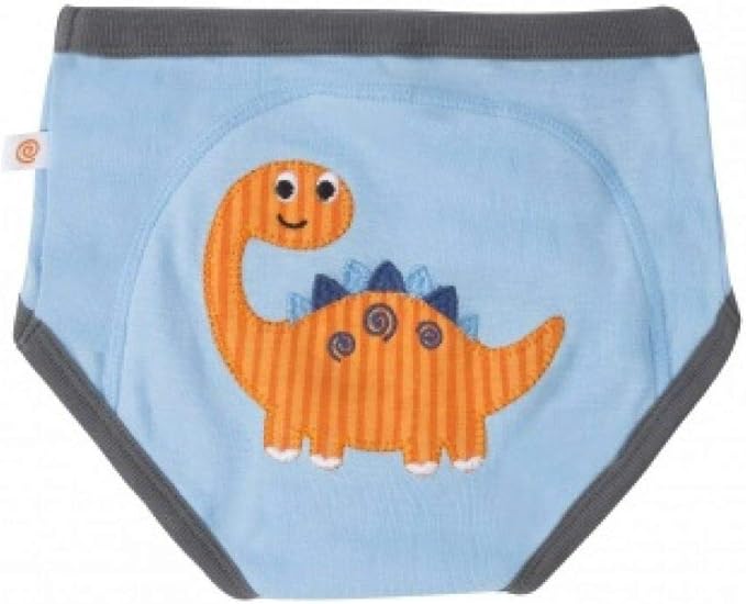 ZOOCCHINI Toddler 3-Pack Potty Training Pants - Soft Organic Cotton Underwear with Absorbent Padding and Fun Designs, Jurassic Pals, 3-4 Years