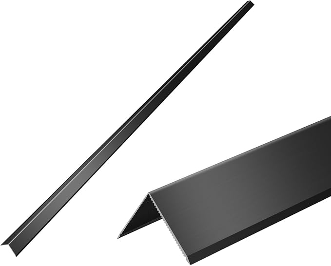 Aluminum Alloy Black Corner Guards 6PCS Thickness Wall Corner Protectors for Walls Right Angle Corner Protectors Guards L Shaped Metal Protectors 90° Angle, Corner Guards 19Ga (1.2x1.2X48.0 Inch)