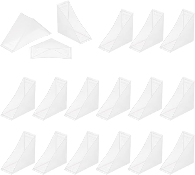 uxcell 30Pcs Triangle Glass Corner Protector, 0.79 x 2 Inch Plastic Glass Table Corner Protector Transport Corner Guard for Glass, Ceramics, Wood, and Steel(Right Angle, Clear)