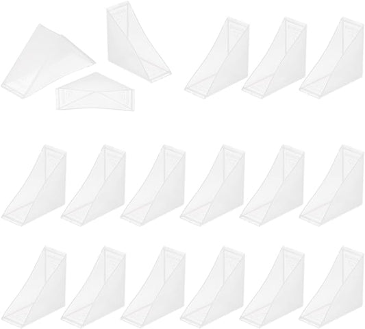 uxcell 30Pcs Triangle Glass Corner Protector, 0.79 x 2 Inch Plastic Glass Table Corner Protector Transport Corner Guard for Glass, Ceramics, Wood, and Steel(Right Angle, Clear)
