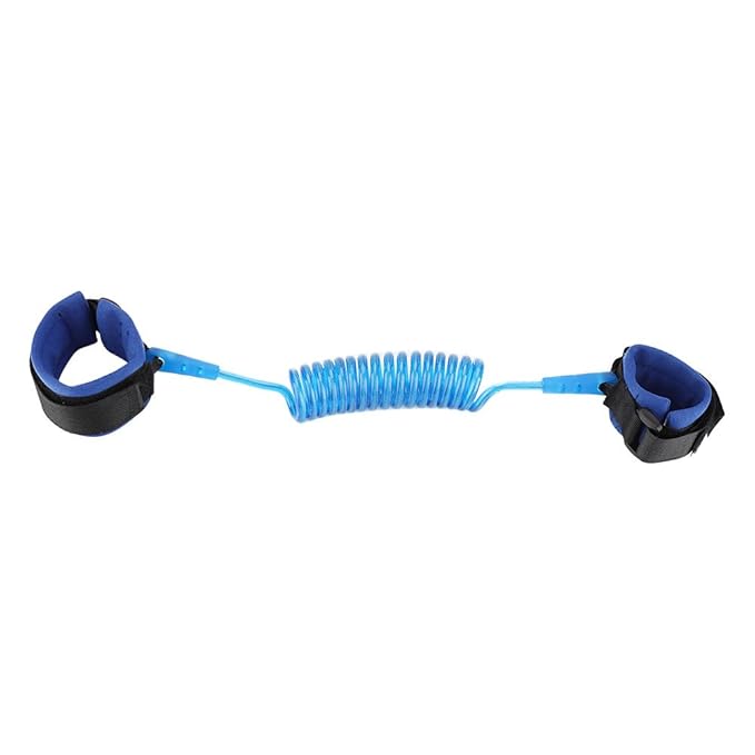 Anti-Lost Wrist Strap for Kids, Toddler Safety Leash, Adjustable Child Walking Harness with 1.5m Rope, Blue + Orange Set