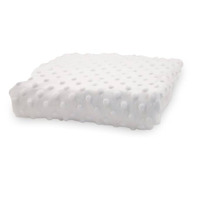 Rumble Tuff Minky Dot Changing Pad Cover, Standard Size, Super Soft Baby Nursery Essentials - White