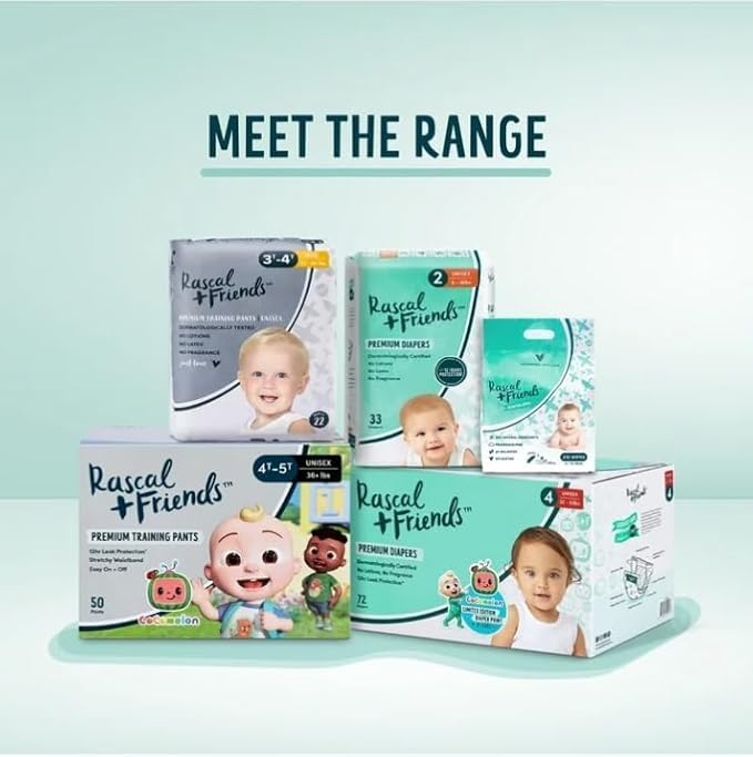 Rascal + Friends Premium Diapers, Size 1, 108 Count