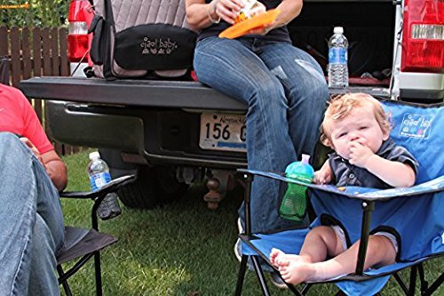 ciao! baby Portable High Chair for Travel, Fold Up High Chair with Tray, Blue