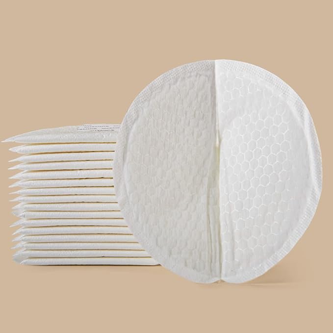 SUNVENO Disposable Nursing Pads, 60 Count, Ultra-Thin Breast Pads with Leak-Lock Protection, Breathable & Soft, 2 Adhesive Strips, Individually Wrapped for Day & Night