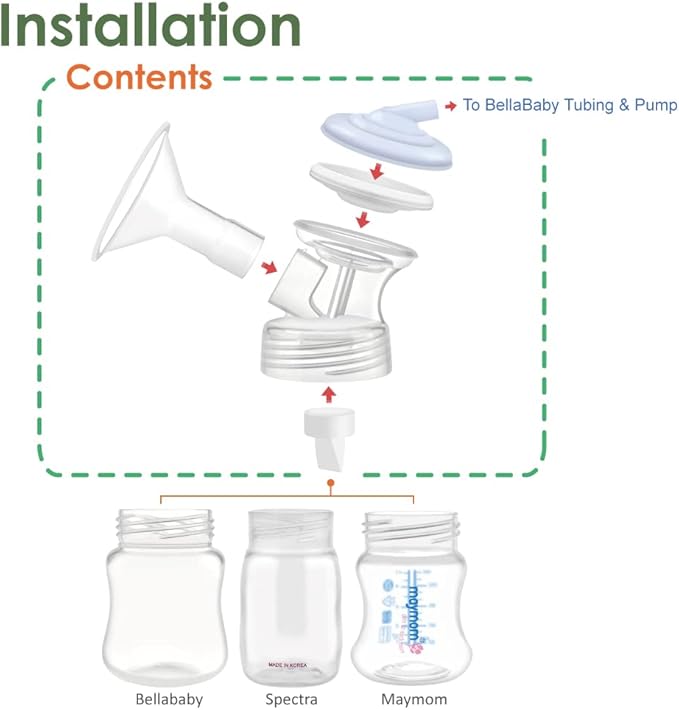 Maymom Pump Parts Compatible with Bellababy Double Electric Bellababy MiniO (17mm)