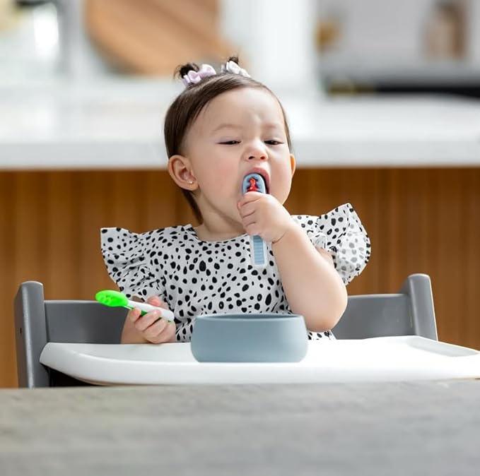 BapronBaby Flutter Organic Dot Bapron - No Neck Tie Safer Bib for Baby & Toddler - Soft Waterproof Stain Resistant - Machine Washable - Sz Baby/Toddler 6m-3T