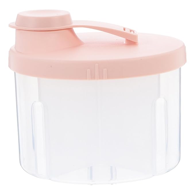Toddmomy Portable Formula Dispenser for Baby Milk Powder with 4 Compartments 3.70X3.70X2.36In Leak-Proof Rotating Storage Container for Travel Outdoor Picnic Reusable