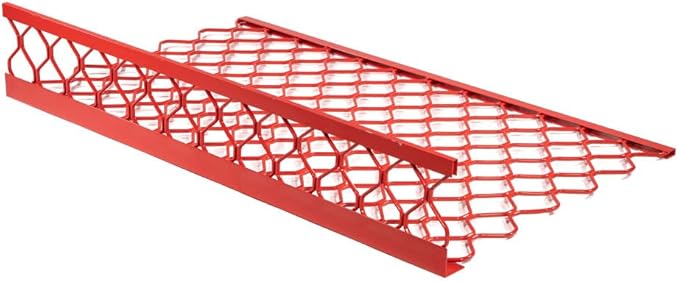 Mytee Products 50 Pack 48"x30" (Drop) Red-Coated Aluminum Mesh Brick Guard Corner Protector - L Shape Mesh Edge Guard Corrosion Resistant