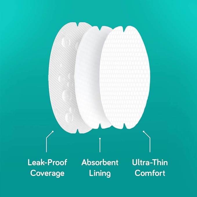 Nanobébé Disposable Nursing Pads Absorbent Breast Pads Day Ultra Thin, Day & Night, Contoured and Leakproof Breastfeeding Essentials (60 Count)