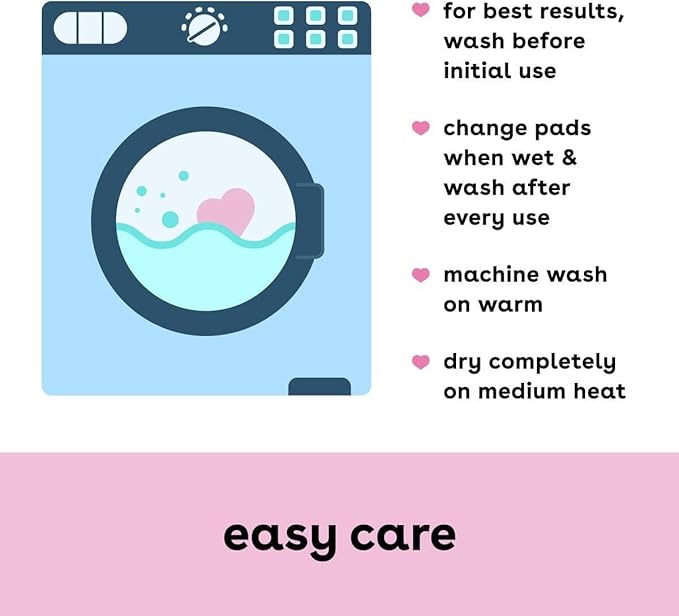 Bamboobies Overnight Nursing Pads, Ultra-Soft Velour, Reusable and Washable for Nightly Use, Leak-Proof Pads for Breastfeeding, 12 Pads