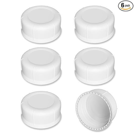 Baby Bottle Caps for Dr Brown Narrow Bottles, Travel Bottle Lids Replacement for Narrow-Neck Bottle, Tight and Leak-Proof, 6PCS, White