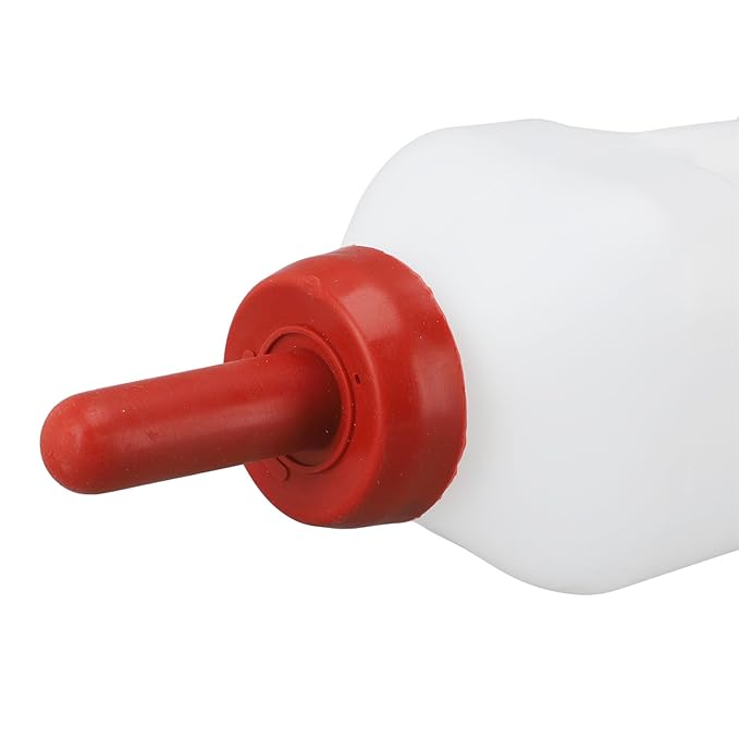 2L Calf Nursing Bottle, Milk Feeder Nursing Feeding Bottle Thicken Leakproof Silicone Calf Bottles with Handle Livestock Supplie for Farm Pasture(Horizontal Milk Pot)