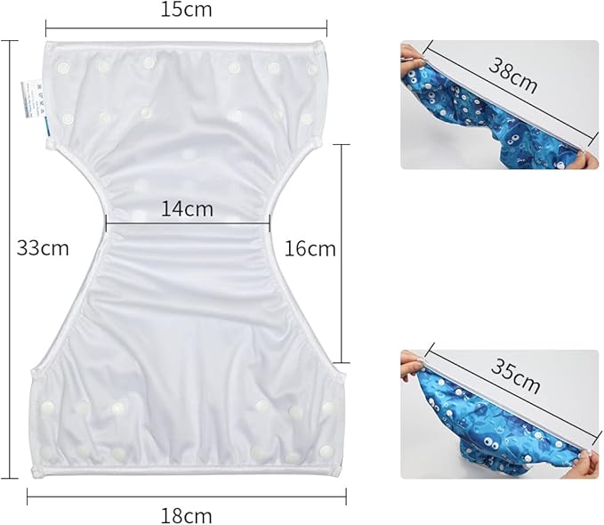 storeofbaby Reusable Swim Diapers Covers Waterproof Swimming Pants for 8-36lbs Unisex Baby Pack of 2