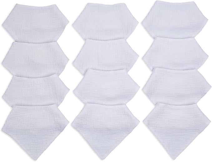 Maiwa Cotton Bandana Drool Bibs for Baby Girl Boys for Drooling and Teething for 8 Pack
