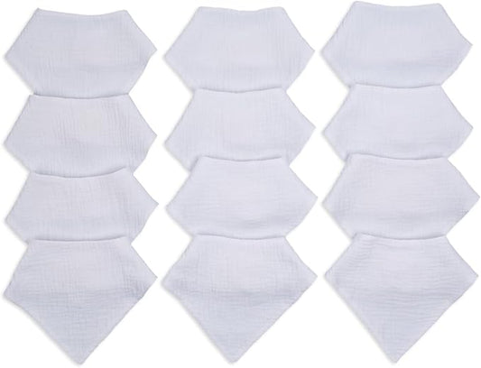 Maiwa Cotton Bandana Drool Bibs for Baby Girl Boys for Drooling and Teething for 8 Pack