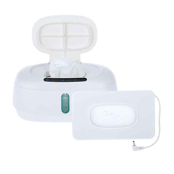 Dr. Talbot's Touch-Free Baby Wipe Warmer - Motion Sensor Lid, Weighted Warming Plate, Built-in Night Light & Clear View Window - New Parent Essential