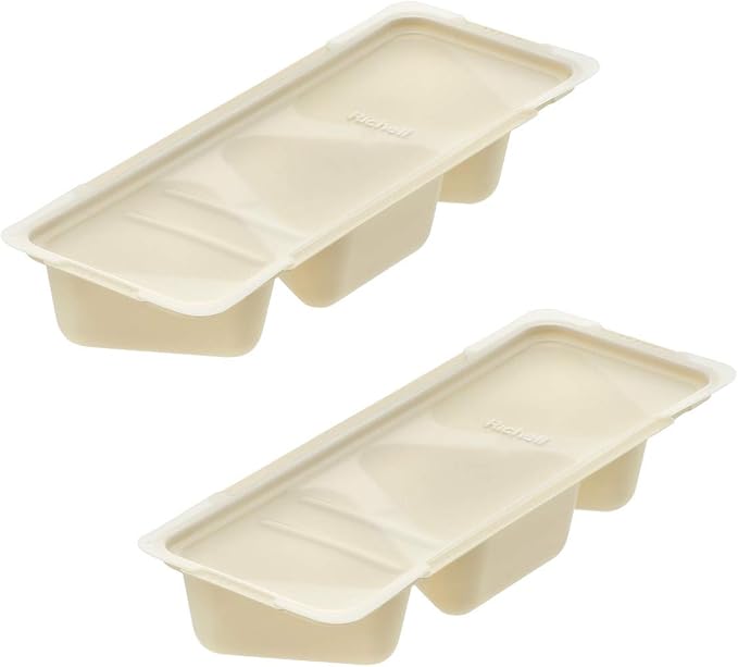 Richell Construction Subdivided Freezing Pack, 100, Set of 2, Ivory