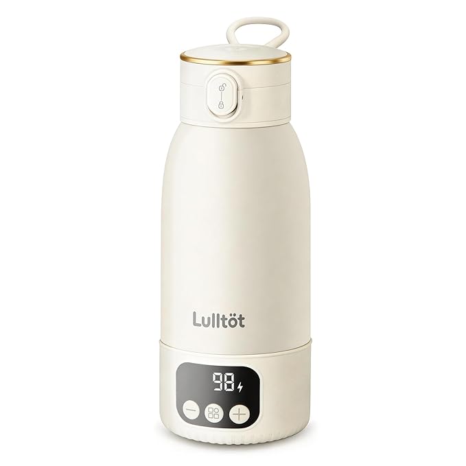 Portable Milk Warmer for Night Feeding, Heating for Breastmilk in 2-Min, Milk & Water Bottle Warmer with 18000mAh Battery, Large Capacity, Precise Temp 98°F -131°F with Pasteurization