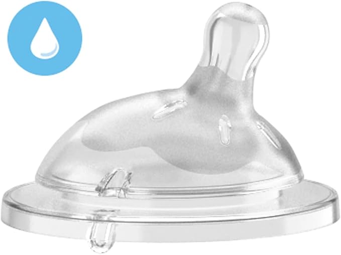Chicco Teat NaturalFeeling 0M+ Normal Flow Silicone Angled Vented Bottle Nipple